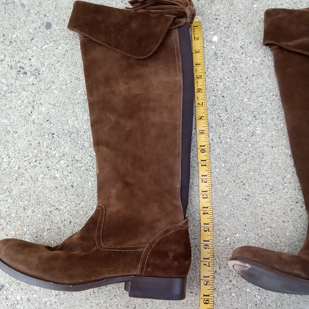 Frye Collared Suede Riding Boots - Picture 9 of 9
